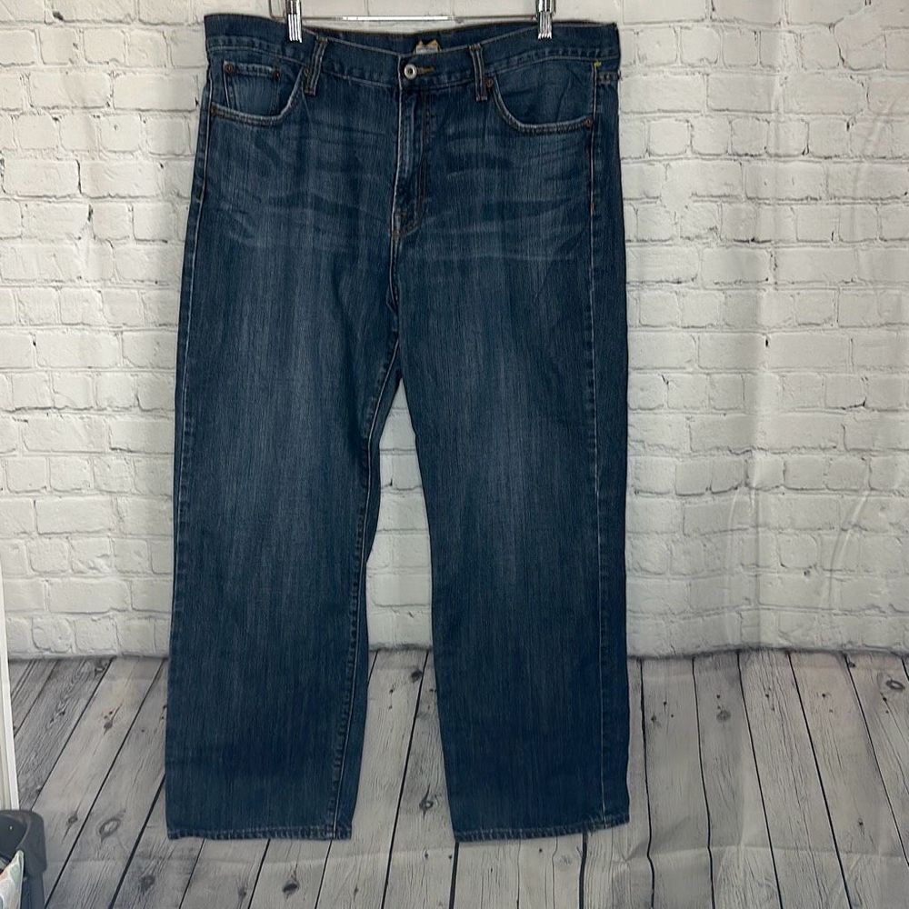 Lucky Brand Men's Relaxed Dark Blue Jeans